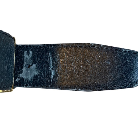 Yves Saint Laurent Black and Gold Belt - Picture 8 of 10